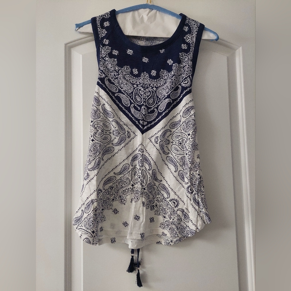 Lucky Brand Bandana Tank Top navy multi size XS  Brand New!!! Without tags
